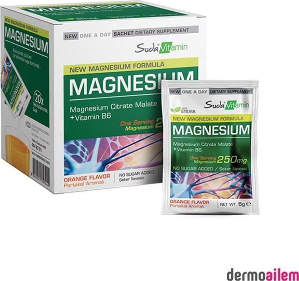 Suda Vitamin Magnesium 250 Mg Portakal Aromalı 20x6g Saşe - Image 1