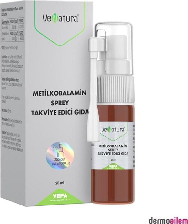 Venatura Metilkobalamin Sprey Takviye Edici Gıda 20 Ml - Image 1