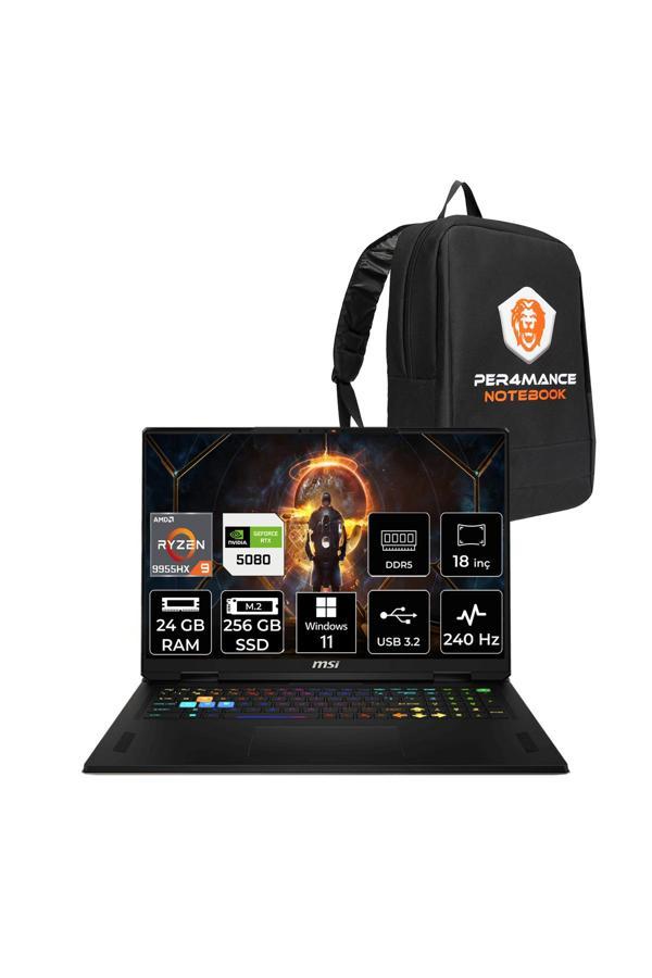 MSI Vector A18 HX R9 9955HX 24GB 256GB SSD RTX5080/16GB 175W 18'' WQXGA W11H Gaming Laptop - Image 1