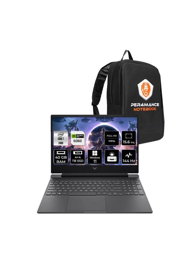 HP Victus 15 Intel Core 7 240H 40GB 4+4TB SSD RTX5060/8GB 15.6'' 144Hz FHD W11H Gaming Laptop - Image 1