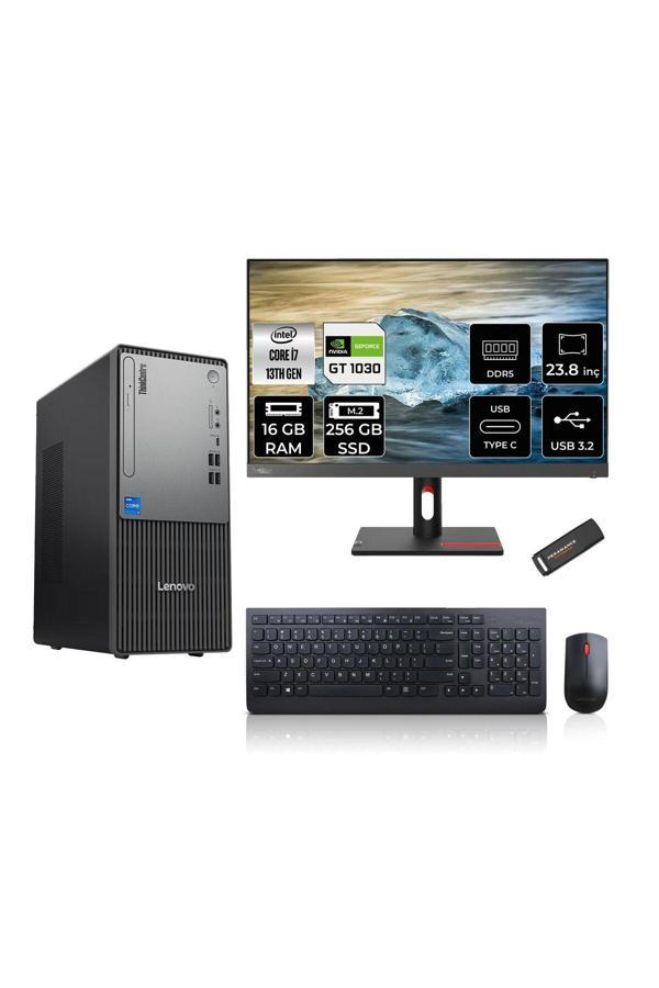 LENOVO ThinkCentre Neo 50T G5 i7 13700 16GB 256GB SSD GT1030/4GB 23.8" FHD FDOS Masaüstü Bilgisayar - Image 1