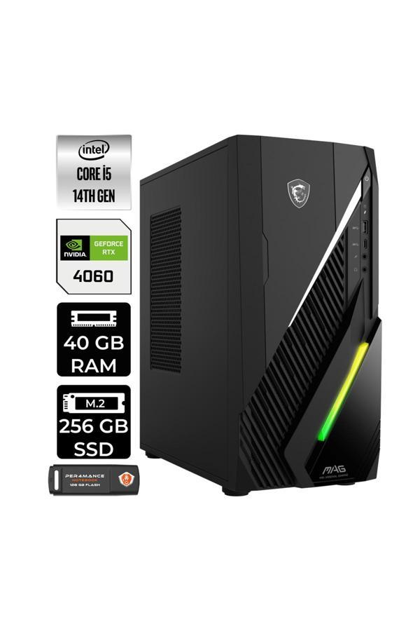 MSI MAG INFINITE E1 i5 14400F 40GB 256GB SSD RTX4060/8GB W11P Masaüstü Bilgisayar & PER4 USB Bellek - Image 1