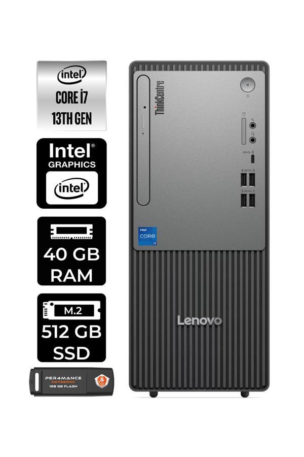 LENOVO ThinkCentre Neo 50T G5 i7 13700 40GB 512GB SSD W11P Masaüstü Bilgisayar & PER4 USB Bellek - Image 1