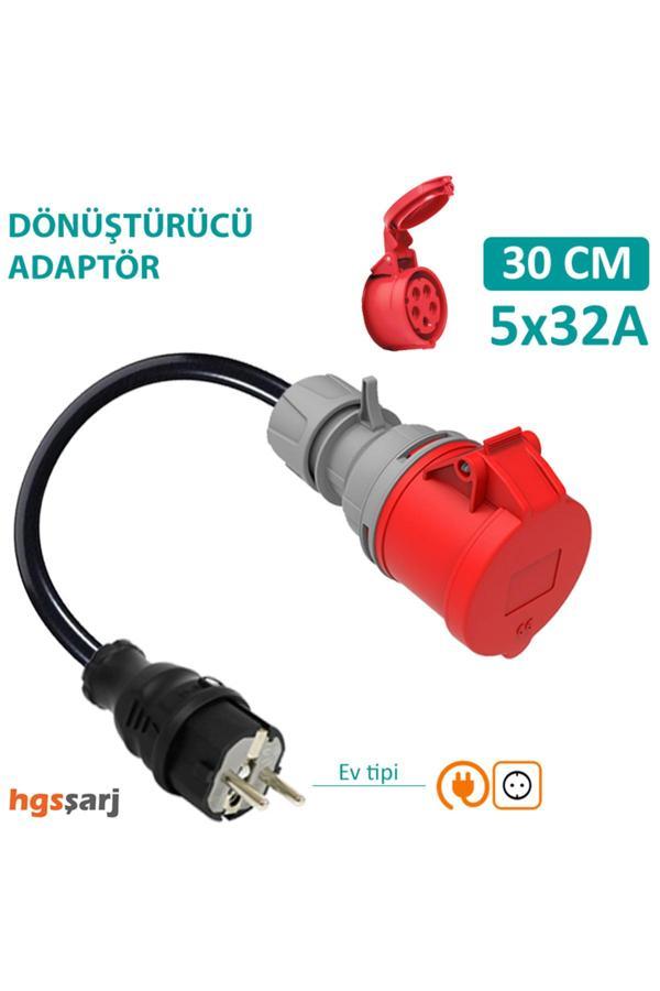 Hgsşarj 5X32A 380V Ile Çalışan Cihazınızı, 220V Ev Tipi Prize Bağlar. Elektrikli Araç Dönüştürücü - Image 1