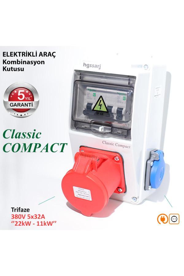 Hgsşarj 'Classic Compact'' Trifaze Elektrikli Araç Kombinasyon Kutusu 5X32A + 1X16A - 5 Yıl Garanti - Image 1