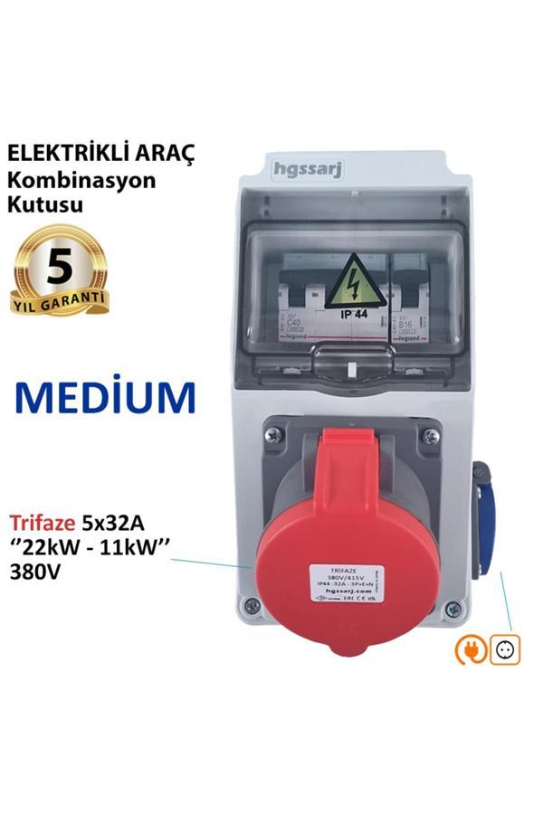 Hgsşarj Elektrikli Araç Kombinasyon Kutusu Medium 5X32A + 1X16A 22Kw, 11Kw - Image 1
