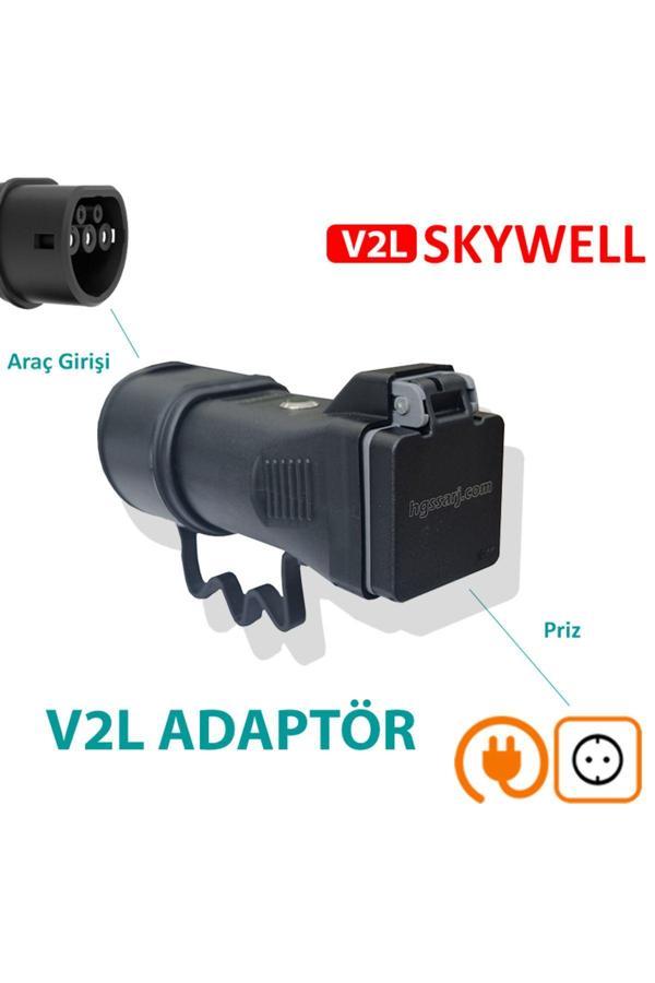 Hgsşarj Skywell V2L Adaptör,  Elektrikli Aracınıza 220V Ev Tipi Priz İmkanı. Kampta - Seyahatte - Image 1