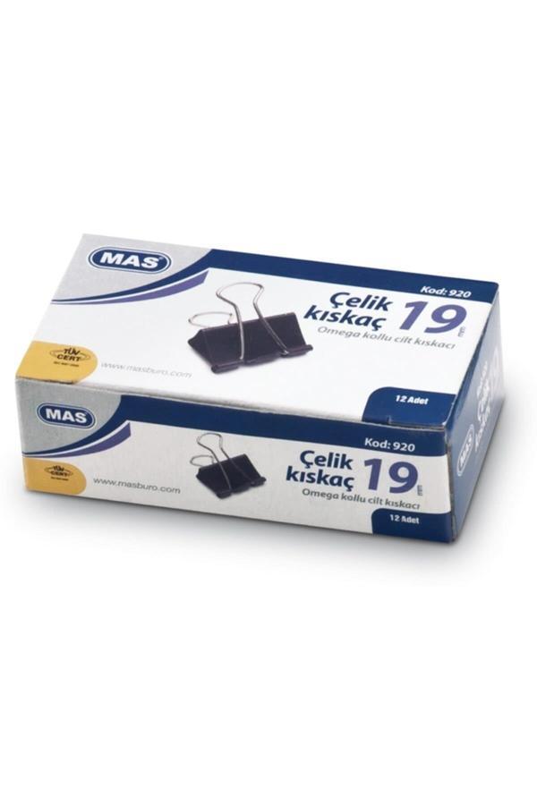 Mas Omega 19 Mm. Double Klips Çelik Kıskaç (12 Adet) - Image 1