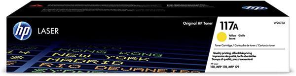 HP 117A Yellow Sarı 700 Sayfa Toner W2072A - Image 1
