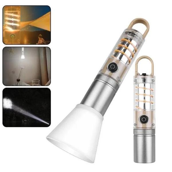 Ps-8915 10w Zoomlu Led Powerbank Özellikli Şarjlı Kamp El Feneri - Image 1