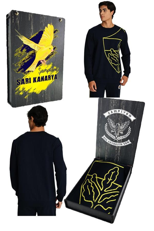 Fenerbahçe Erkek Tribün UV Baskılı All Over Baskı Sweat - Image 1
