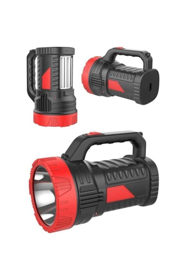 Silver Projektör 15w Led Şarjlı El Feneri Ve X2 Tüp 26smd Led Çift Yönlü - Image 1