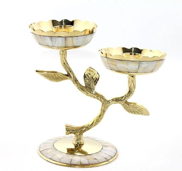 Pirinç Sedefli 2'li Şamdan 5934 - Image 1