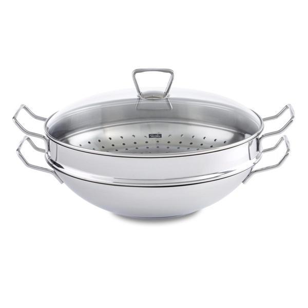 Fissler Kunming Cam Kapaklı Wok Tava 36 cm - Image 1