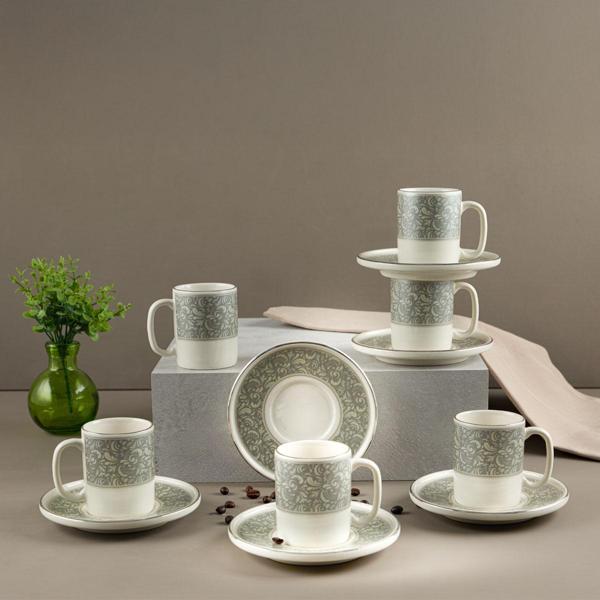 Aryıldız Adagio 12 Parça 6 Kişilik Türk Kahve Fincanı 90 ml - Image 1
