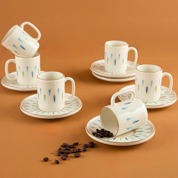 Aryıldız Andante 12 Parça 6 Kişilik Türk Kahve Fincanı 90 ml - Image 1