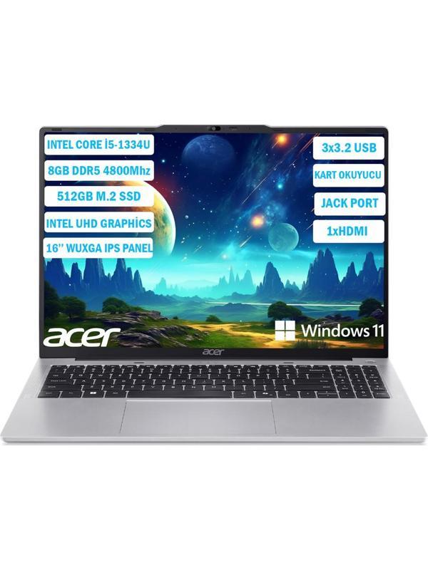 Acer Aspire Lite AL16-52P-55S2 Intel Core i5 1334U 8GB RAM 512GB SSD W11 16” WUXGA NX.J23EY.001 - Image 1