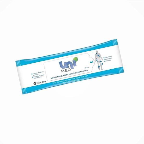 Unimed Antibakteriyel Vücut Yıkama Havlusu 50'li Paket - Image 1