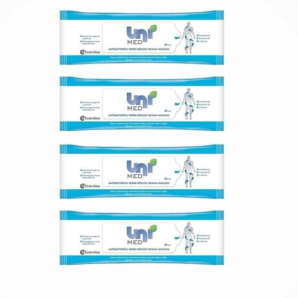 Unimed Antibakteriyel Vücut Yıkama Havlusu 50'li Paket x 4 Paket - Image 1