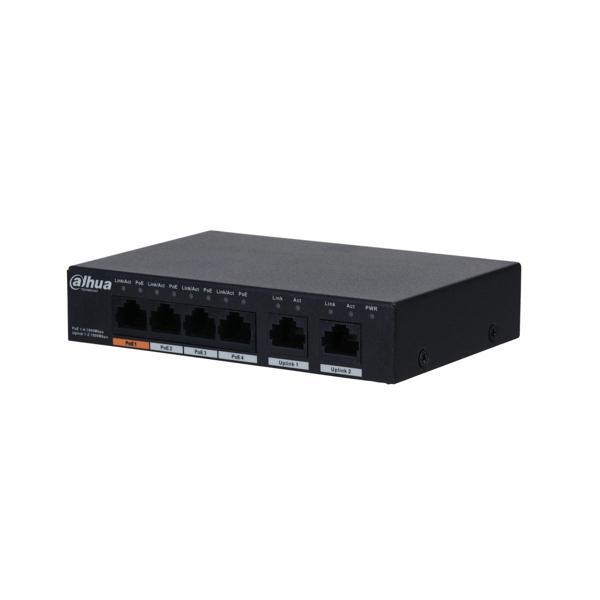 Dahua PFS3006-4GT-60 4 Port Gigabit PoE + 2 Port Uplink Yönetilemeyen PoE Swich - Image 1