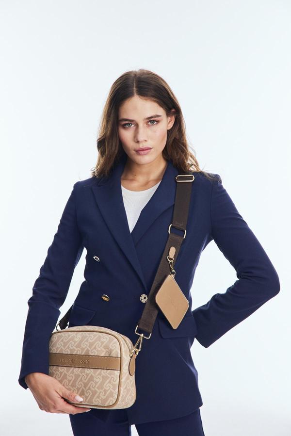 U.S.Polo Kadın Omuz Çantası US24513 U.S. POLO ASSN. USPA LADIES BAG 00018 Beige - Image 1