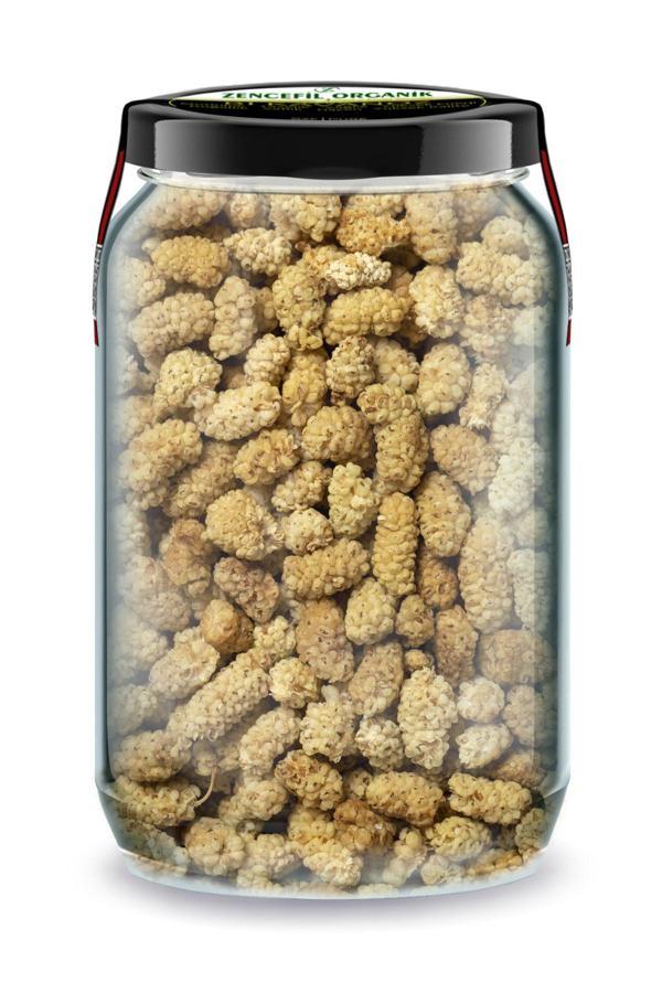 Beyaz Dut Kurusu Bi Kavanoz 660 cc. Cam Kavanozda Katkısız Dut Kurusu Pure Dried White Mulberry - Image 1