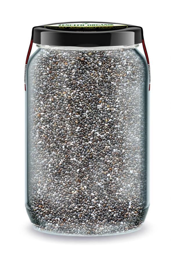Chia Tohumu Bi Kavanoz 660 cc. Cam Kavanozda Katkısız Çiya Tohum Pure Chia Seeds - Image 1