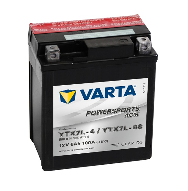 VARTA AKÜ YTX7L-BS 12V7AH YZF-R25 MT-25 YBR125 SPACY CBF150 - Image 1