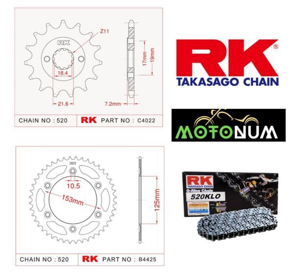 Honda Crf 250 Rk Premium Zincir Dişli Seti - Yüksek Performans Ve Uzun Ömür - Image 1
