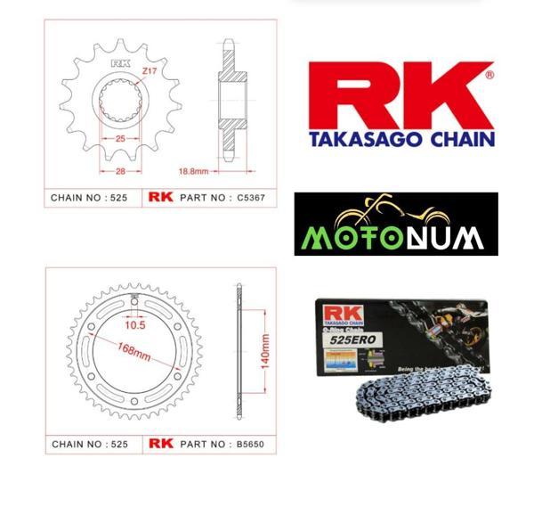 Bmw F 800 Gs Rk Premium Zincir Dişli Seti - Yüksek Performans Ve Uzun Ömür - Image 1
