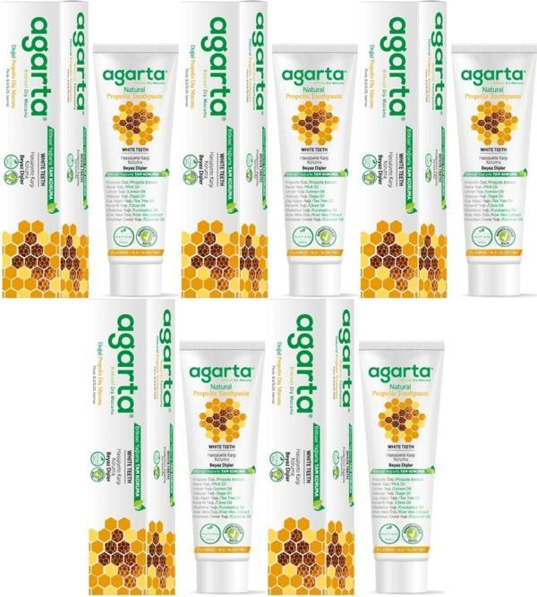 Agarta Doğal Diş Macunu 100ML Propolisli (5 Li Set) - Image 1