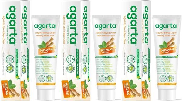Agarta Doğal Diş Macunu 100ML Misvak özlü (3 Lü Set) - Image 1