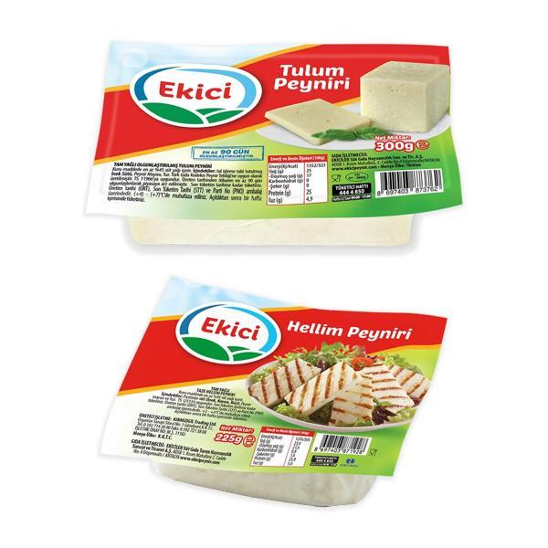Ekici Hellim Peyniri 225 gr + İzmir Tulum 300 gr 2 li Paket - Image 1