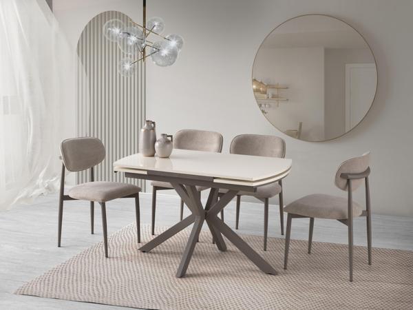 Anka Krem Polo Lak Panel Mutfak Masa Sandalye Takımı 80x120 - Image 1