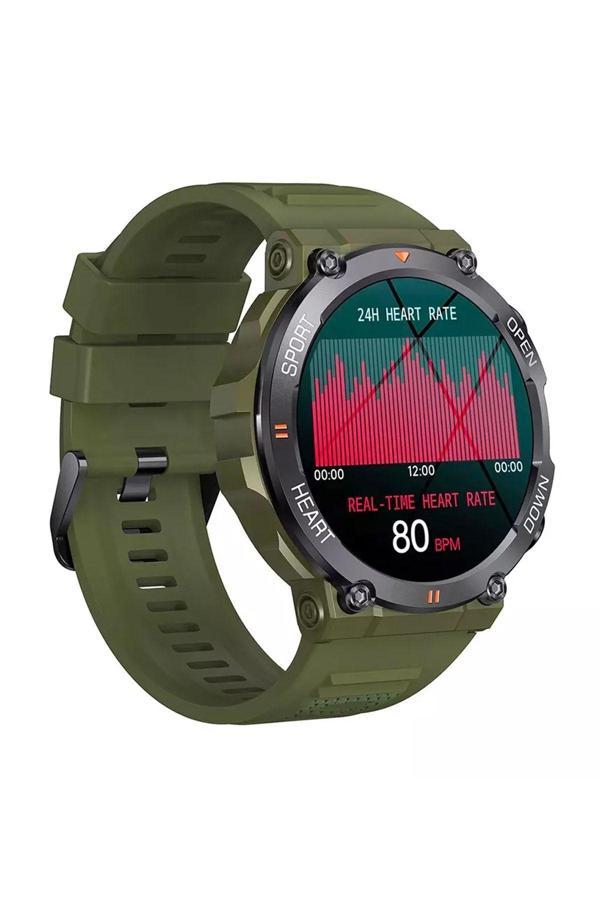 Atlasx Pro Tansiyon Sesli Görüşme Military Akıllı Saat ( Türkiye Garantili) - Image 1