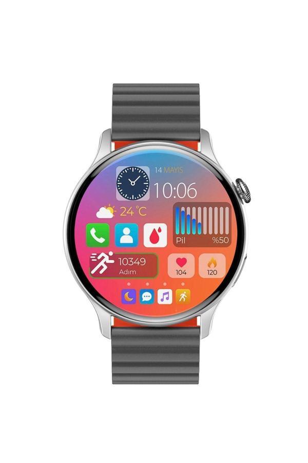 Atlasx Mate Amoled Aod Arama Cevaplama Tansiyon Stres Akıllı Saat - Image 1