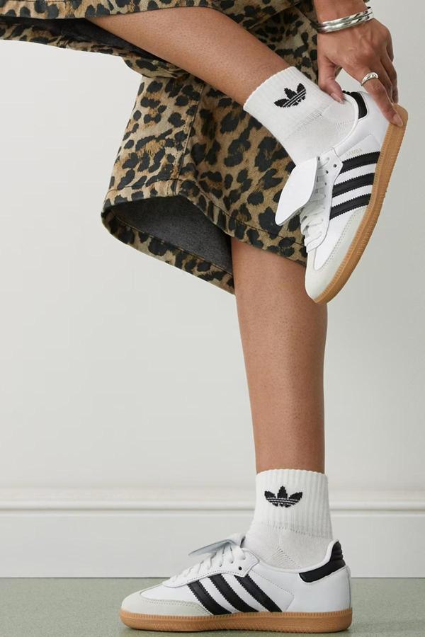 Adidas Samba Leather Sneaker Unisex Hakiki Deri Günlük Spor Ayakkabı Beyaz Siyah - Image 1
