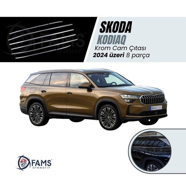 SKODA KODIAQ Uyumlu Cam Çıtası 8 Prç. 2024 Üzeri P.Çelik - Image 1