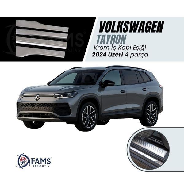 VW TAYRON Uyumlu İç Kapı eşiği 4 kapı 2024 Üzeri P.çelik (Taşlı) - Image 1