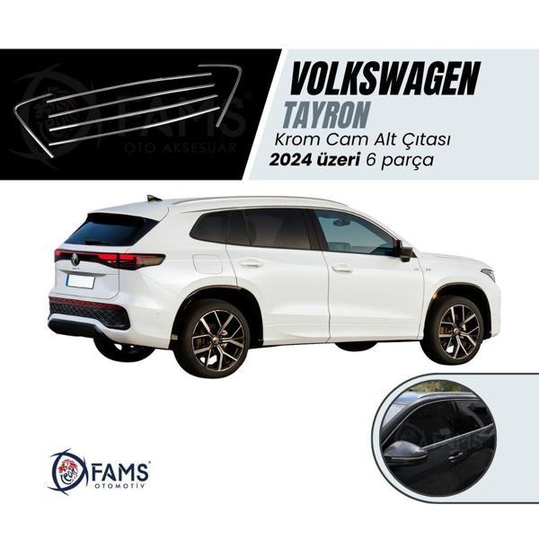 VW TAYRON Uyumlu Cam Alt Çıtası 6 Prç. 2024 Üzeri P.Çelik - Image 1