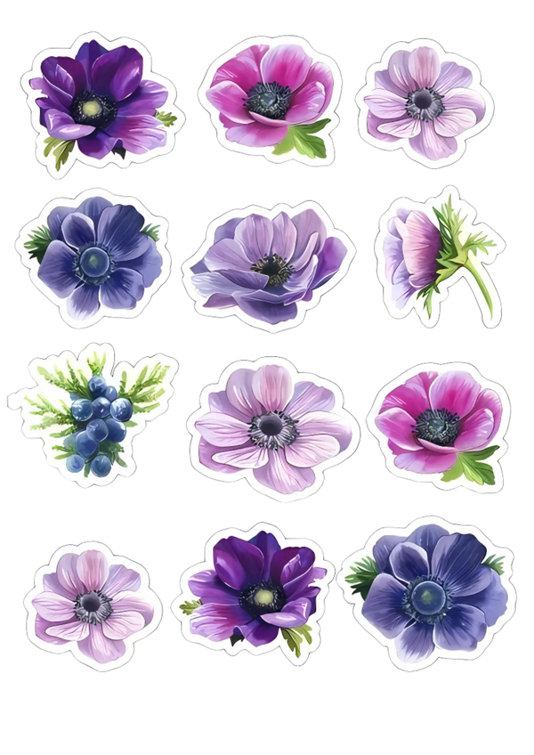 Çiçek Yenilebilir Cupcake ve Pasta Resim Baskı - Image 1