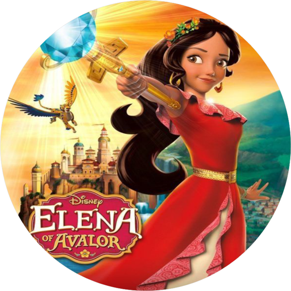 Elena Yuvarlak Pasta Yenilebilir Resim Baskı 20 cm  - Image 1