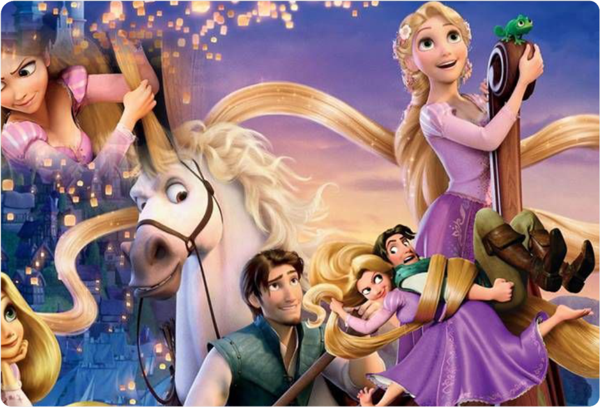Rapunzel Tayfa Dikdörtgen Pasta Yenilebilir Resim Baskı 28*19 cm - Image 1