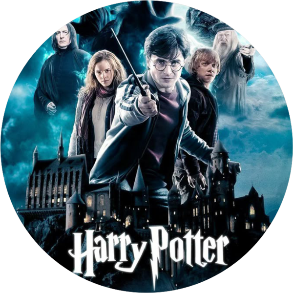 Hary Potter Yuvarlak Pasta Yenilebilir Resim Baskı 20 cm  - Image 1