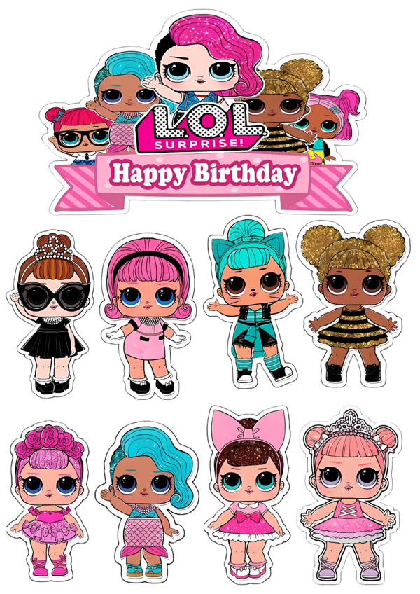 Lol Bebek Yenilebilir Cupcake ve Pasta Resim Baskı - Image 1