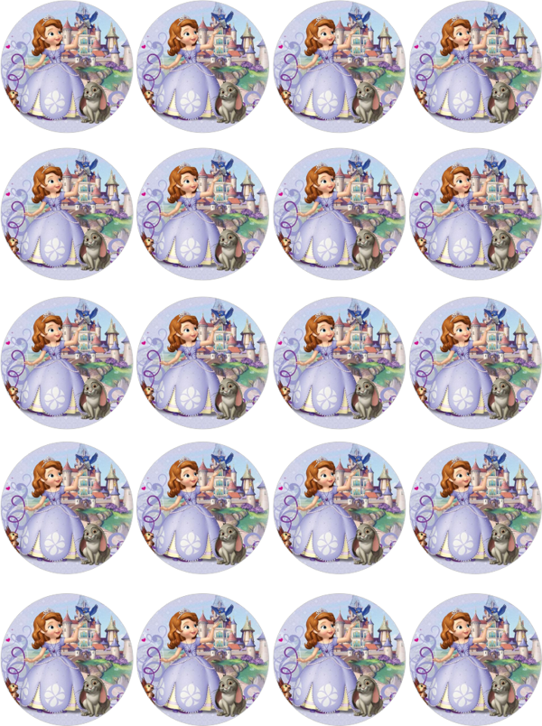 Sofia Yenilebilir Yuvarlak Kurabiye Resim Baskı - Image 1