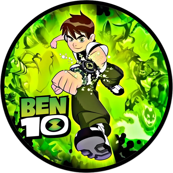 Yenilebilir Yuvarlak Pasta Resim Baskısı 20 cm Şekerli Kağıt Ben 10 Temalı 38 - Image 1