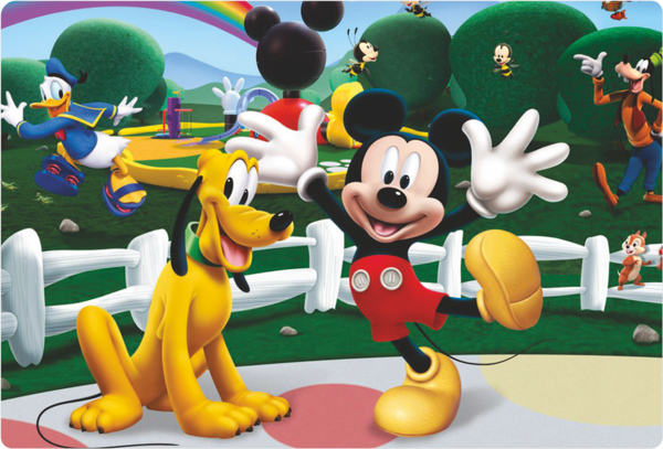 Mickey Mouse Dikdörtgen Pasta Yenilebilir Resim Baskı 28*19 cm - Image 1