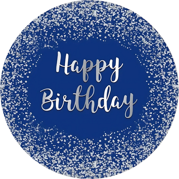 Yenilebilir Yuvarlak Pasta Resim Baskısı 20 cm Şekerli Kağıt Happy Birthday Temalı 72 - Image 1