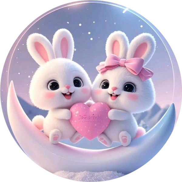 Yenilebilir Yuvarlak Pasta Resim Baskısı 20 cm Şekerli Kağıt Tavşan Temalı 130 - Image 1